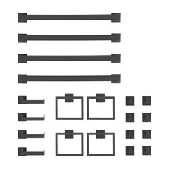 8.99 Lbs Modern Bathroom Wall Mount Towel Bar Set Stainless Steel Black US