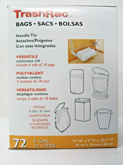 TrashRac Refill Bags 87072 Sacs For 5 Gallon Frame – 72 Count
