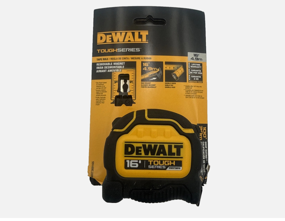 DEWALT Tough Tape 16 ft. x 1-1/4 in. Tape Measure