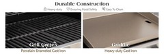 5-Burner Propane Gas Grill and Griddle Combo Stainless Steel Outdoor Patio