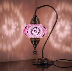 Turkish Moroccan Mosaic Bohemian Colorful Table Bedside Lamp Light Lampshade
