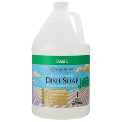 PlantBased Liquid Dish Soap Refill, Concentrated, Max Grease Power, Basil Scent