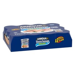 Armour Original Vienna Sausage -12g Protein Per Serving, 4.6 oz Can Pack of 12