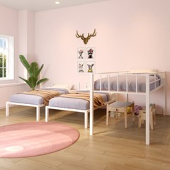 Twin Over Twin & Twin Triple Bunk Bed Platform Bed Frames For Kids Teens Adults