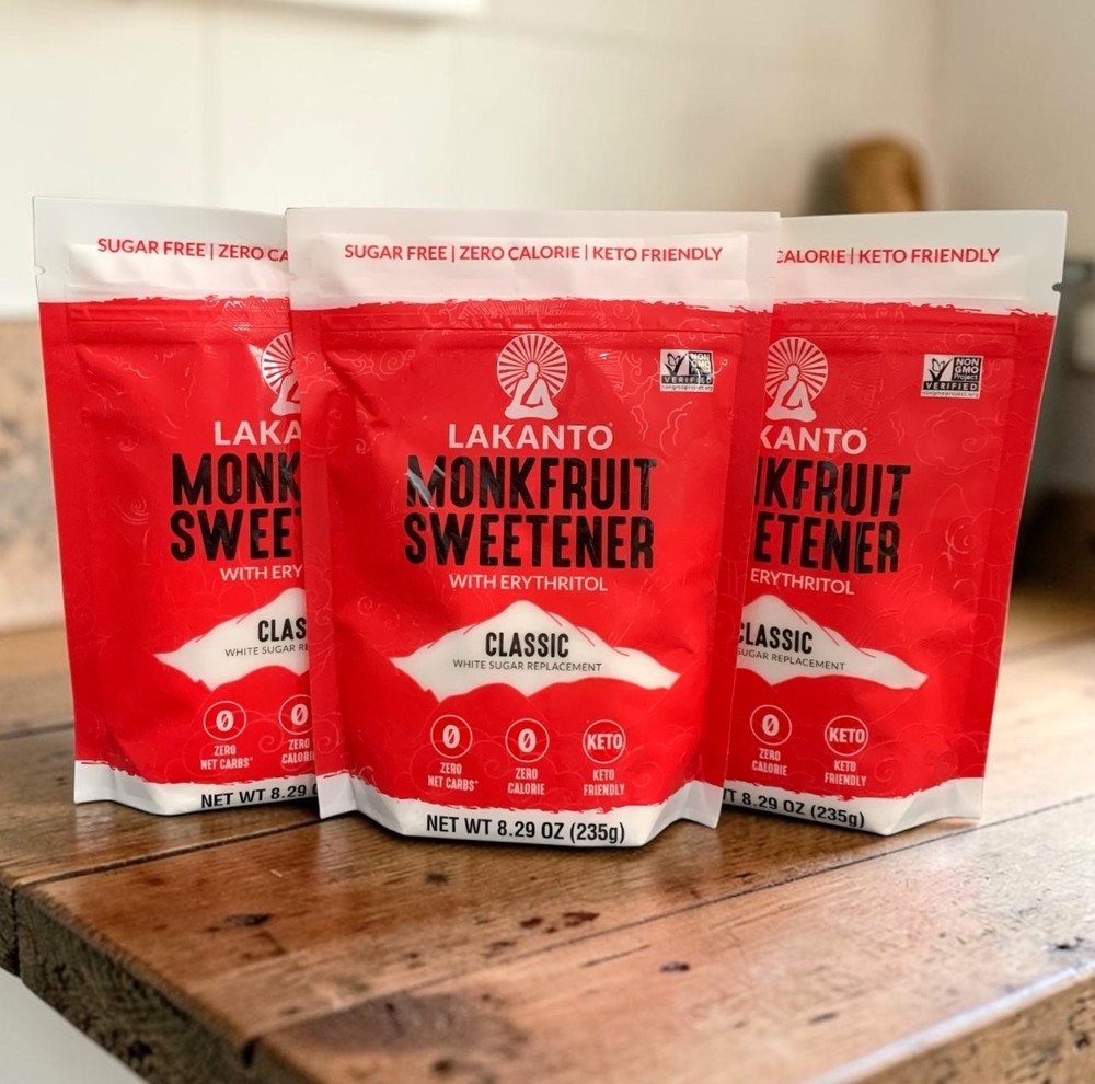3 Packs Lakanto Classic Monk Fruit Sweetener with Erythritol 8.29 oz BB 10/2028