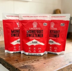 3 Packs Lakanto Classic Monk Fruit Sweetener with Erythritol 8.29 oz BB 10/2028
