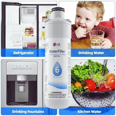 2 Pack For LT1000P ADQ747935 Refresh Refrigerator Ice Water Filter