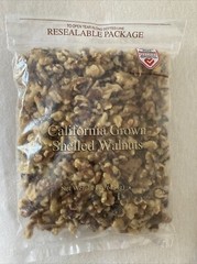 Shelled Walnuts California Grown Product Of USA Selma CA Net Wt 1 Lb X 2