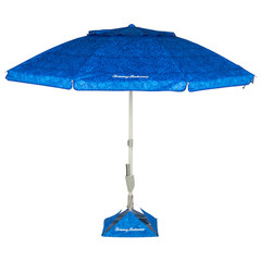 7.5ft Tommy Bahama Beach Umbrella AnchorX UPF 50+ Tilt Wind Vent with Carry Bag