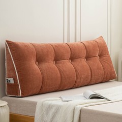 Chenille Headboard Wedge Pillow Large Dorm Bed Bolster Cushion Backrest Support