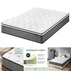 Zinus Pressure Relief Extra Firm Hybrid Mattress Comfort Foam and Pocket Spring