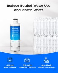 Waterdrop DA97-17376B Replacement for Samsung Refrigerator Water Filter, 4 pack