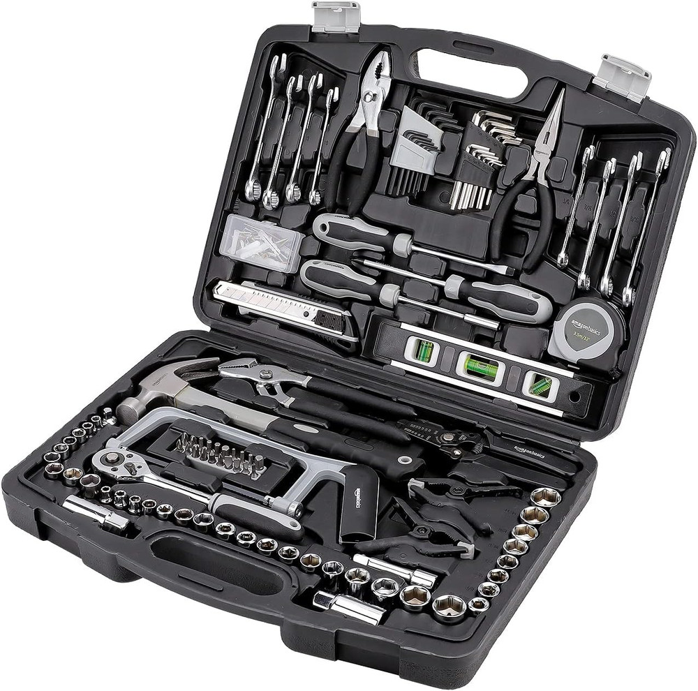 173-Piece General Household Hand Tool Set with Storage Case, Portable Tool Kit f
