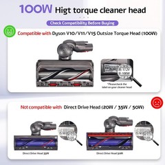 Torque Cleaner Head Connector+V-Ball Wheel Kit for Dyson Outsize V15 V11 V10