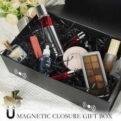 Gift Box with Magnetic Lids 13.8×8.3×4.4 in, Large 1 Count (Pack of 1) Black
