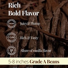 Fresh Organic Vanilla Beans Grade A 5′- 8′ – Bulk Vanilla Pods and Vanilla Cuts.