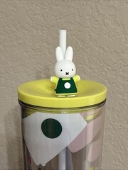 2026 Starbucks x Miffy 24oz Cold Cup Tumbler with Miffy Barista Topper.