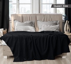 Utopia Bedding Ivory 100% Cotton Blanket [Queen Size – 90×90 Inch] 350GSM…