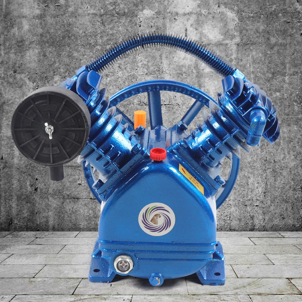175psi V Style 2 Cylinder Air Compressor Pump Motor Head Double Stage Air Tool