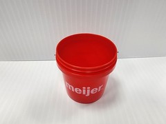 Meijer Red Mini Bucket 4″ Tall HTF Fast Shipping