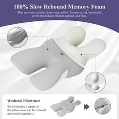 Flawless Face Beauty Pillow,Anti Aging&Anti Wrinkle Face Pillow,Memory Foam f…