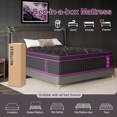 12″ 14″Twin Full Queen King Size Gel Memory Foam Spring Mattress In A Box