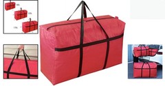 Moisture-Proof Extra-Large Storage Bag 45Gal/170L – Red Tarp with Double Zipper