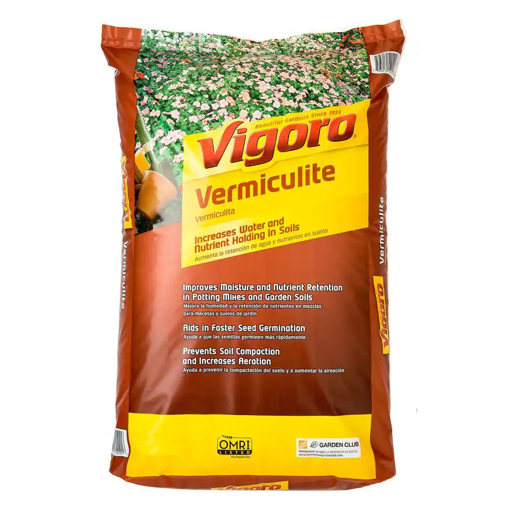 8 Qt Organic Vermiculite Soil Amendment Improves Drainage Aeration Root Growth