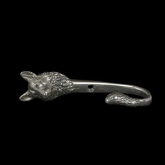Nickel Silver Corgi Wall Hook | Handmade Dog Leash & Key Holder
