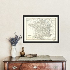 Old Map of France 1893 – Vintage France Art Wall Decor
