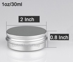 Aluminum Round Metal Tins,Storage Jar Candle Lip Balm Cosmetic Sample Containers