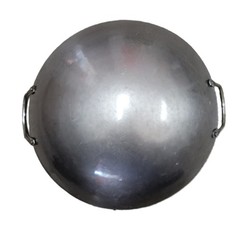 Carbon Steel Hand Hammered Round Bottom Wok with Wok Ring (12,14,16 in )