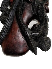 Bob Marley Hand Carved Wood Mask 12.5″ Folk Art Reggae Rastafarian Decor
