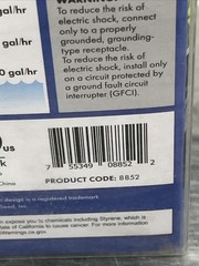Aquagarden Universal Hydroponic & Aquaponic Water Pump 300-500 Gal/Hr. {G7}.