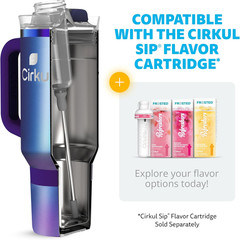 Cirkul 40Oz. Chameleon Stainless Steel Tumbler with Handle, All-Day Strawsip, Do