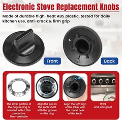 Universal Stove Knob Compatible With Electric Gas Stove Replacement Range Kit