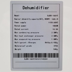 Commercial/Household/Warehouse 110V Ceiling-Type Dehumidifier 2HP 338Pint/D