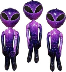 LOT OF 3 BIG 36″ GALAXY ALIEN INFLATE INFLATABLE 3 FEET BLOW UP PROP GAG GIFT