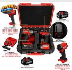 Tool Case for Milwaukee M18 Impact Drill Driver Combo Kit Tool Box for Milwauke