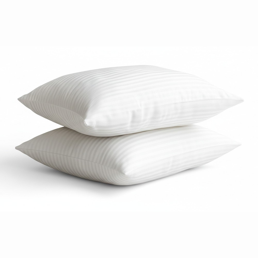 100% Egyptian Cotton Pillow Protectors with Zipper 2Pack Standard Queen King