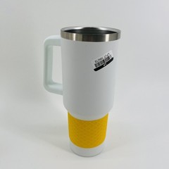 NHL Pittsburgh Penguins 40oz Insulated Travel Mug Tumbler w/ Handle White Yellow
