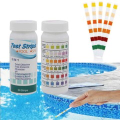 50pcs 3/6IN1 Chlorine Dip Test Strips Hot Tub SPA Swimming Pool PH Tester Paper