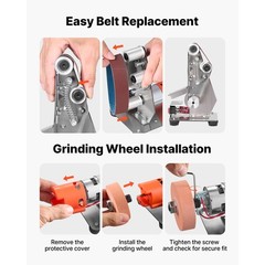 Uimoso 3-in-1 Compact Belt Sander Grinder Polisher with Adjustable 7 Speeds