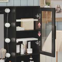Large Vanity Desk with LED Lighted Mirror & Power Outlet, Makeup Vanity Table