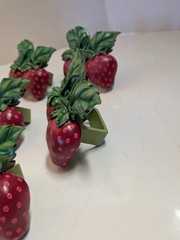 Set Of 8 Strawberry Napkin Rings at Home with Meijer No Box