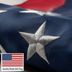 US American Flag 3×5 Made in Luxury Embroidered United States Flag + State Flag