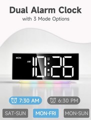 Loud Alarm Clocks for Heavy Sleepers,Adults,Kids,Teens,Large Digital Display,…