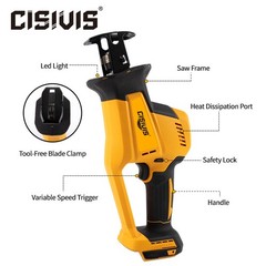 20V Cordless Reciprocating Saw For DeWalt 20 Volt Max Battery With