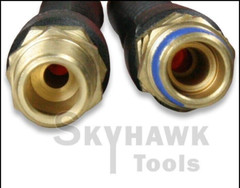 1/4″x 30 Foot RED Recoil POLYURETHANE( PU ) RECOIL AIR HOSE male SWIVEL Fittings