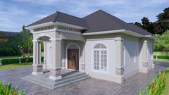 33×54 feet House Plan 10×16 meter 3 Beds 4 Baths Hip Roof PDF & (A4 Hard Copy)